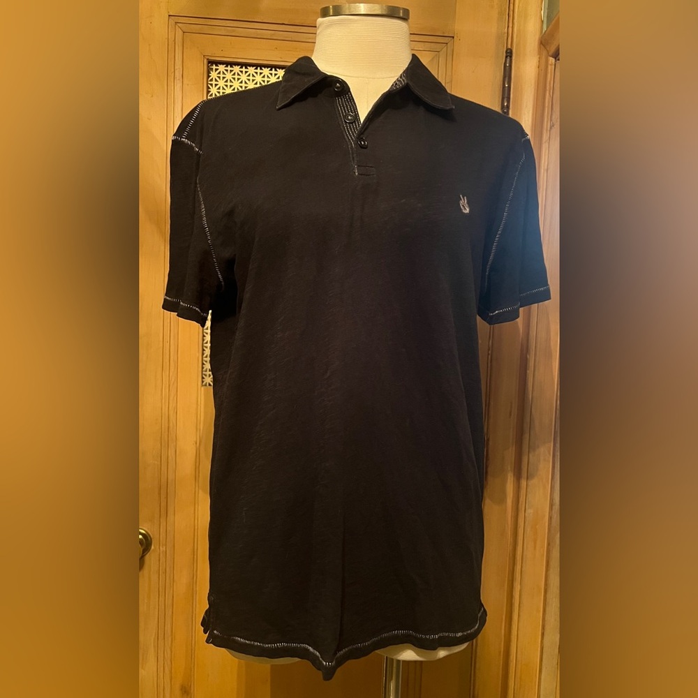 JOHN VARVATOS lightweight polo black M